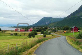 Road and farm