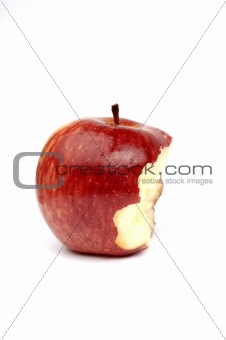 eaten red apple