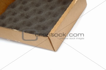 cardboard box with stuffing