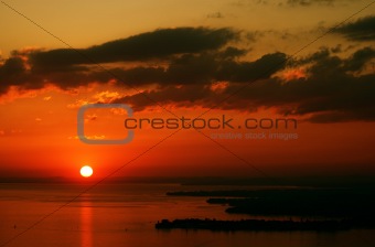 Sunset over Lindau