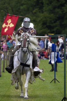 Knights jousting