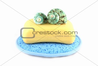 Spa objects isolated on white