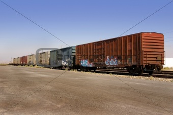 Old Wagons with Graffiti