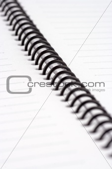 Close up of Spiral Note Book