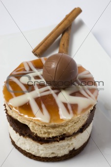 cake and chocolate ball