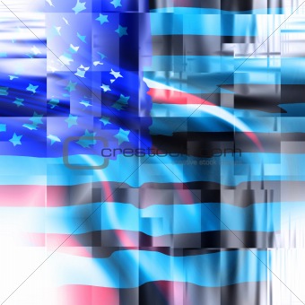 abstract american flag