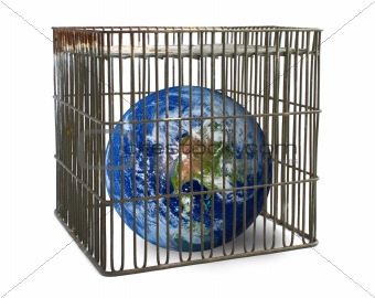 world confined in a cage