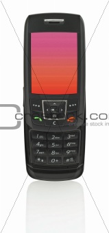 mobile phone with colorful pixels