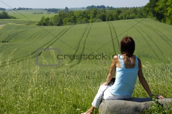 Woman and natur