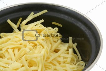 pot of boiled pasta