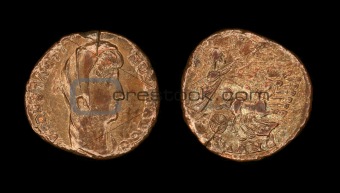 follis coin from Roman empire