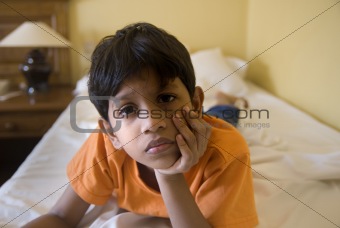 Image of a pensive boy