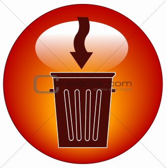 putting garbage in the trash icon