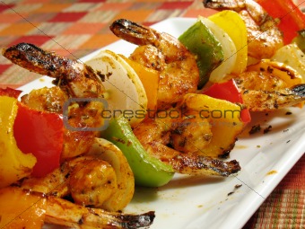 Spicy Shrimp Kebabs