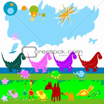 dinosaurs and other little animals