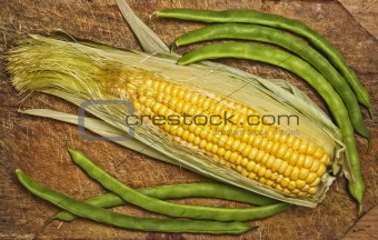 Green beans and corn.