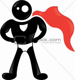 Super hero black icon