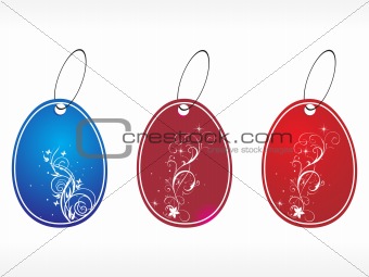 beautiful vector floral tags set 1