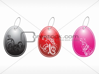 beautiful vector floral tags set 2