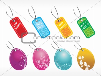 collection of beautifull shoping tags  red; blue; yellow; green; purple
