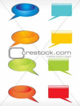 collection of glossy vector stickers