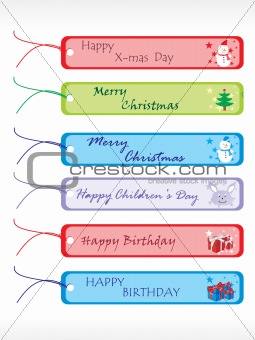 ocasional vector gift tags set 1