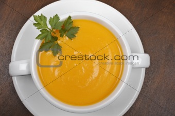 Carrots puree with parsley 