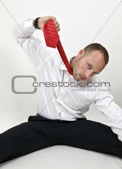 man hanged with tie