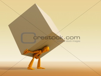 man carrying the load