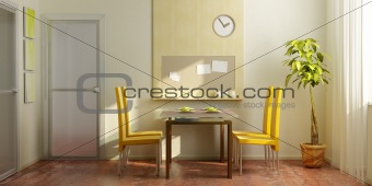 modern dining-room interior