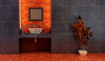Chinese style bathroom interior