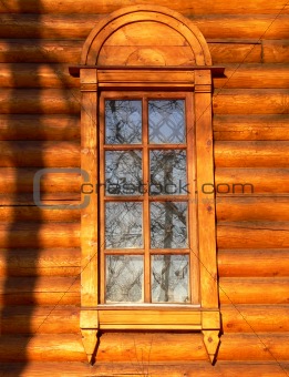 Old wooden church window