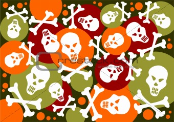 skulls and bones background