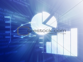 Spreadsheet business charts illustration