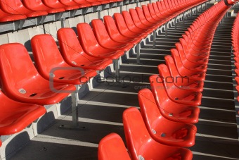 Red seats in an empty Sports Venue