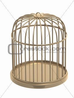 3d golden cage