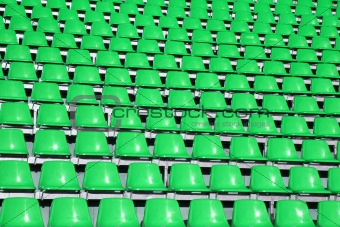 Green seats in a Sports Venue