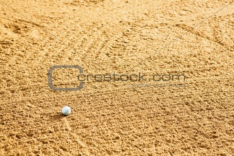 Golf Ball in Bunker