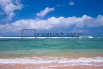 Peaceful beach scene