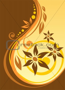 brown floral background