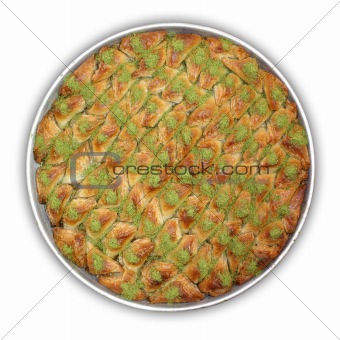 A tray of Baklava - Including clipping path