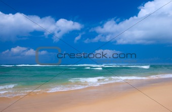 Peaceful beach scene