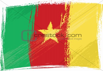 Grunge Cameroon flag
