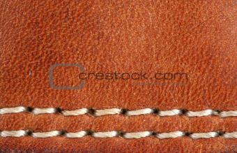 Leather baseball glove macro background
