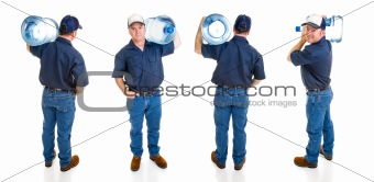 Water Delivery Man - Four Views