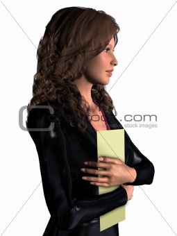 3D office woman 1