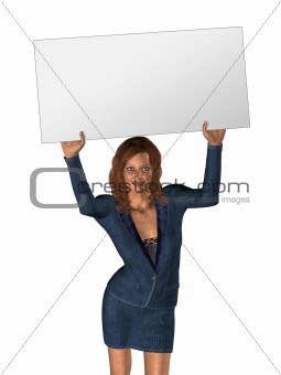 3D woman and board 1