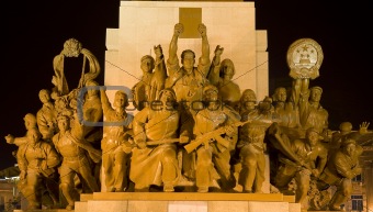 Mao Statue View of Heroes Zhongshan Square, Shenyang, China at N