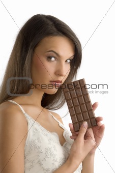 chocolate in hand