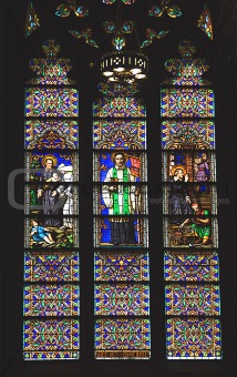 Saint Peter Stained Glass Long St. Patrick's Cathedral New York 